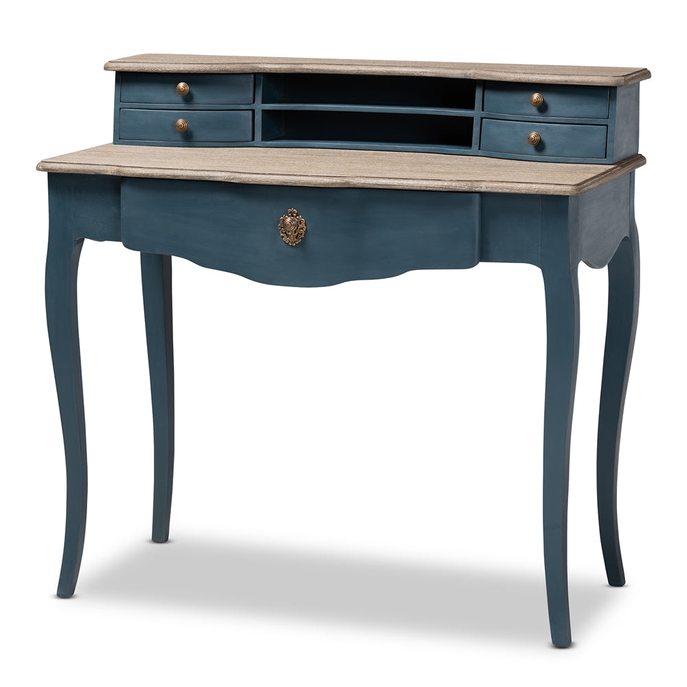 Baxton Studio Celestine French Provincial Blue Spruce Finished