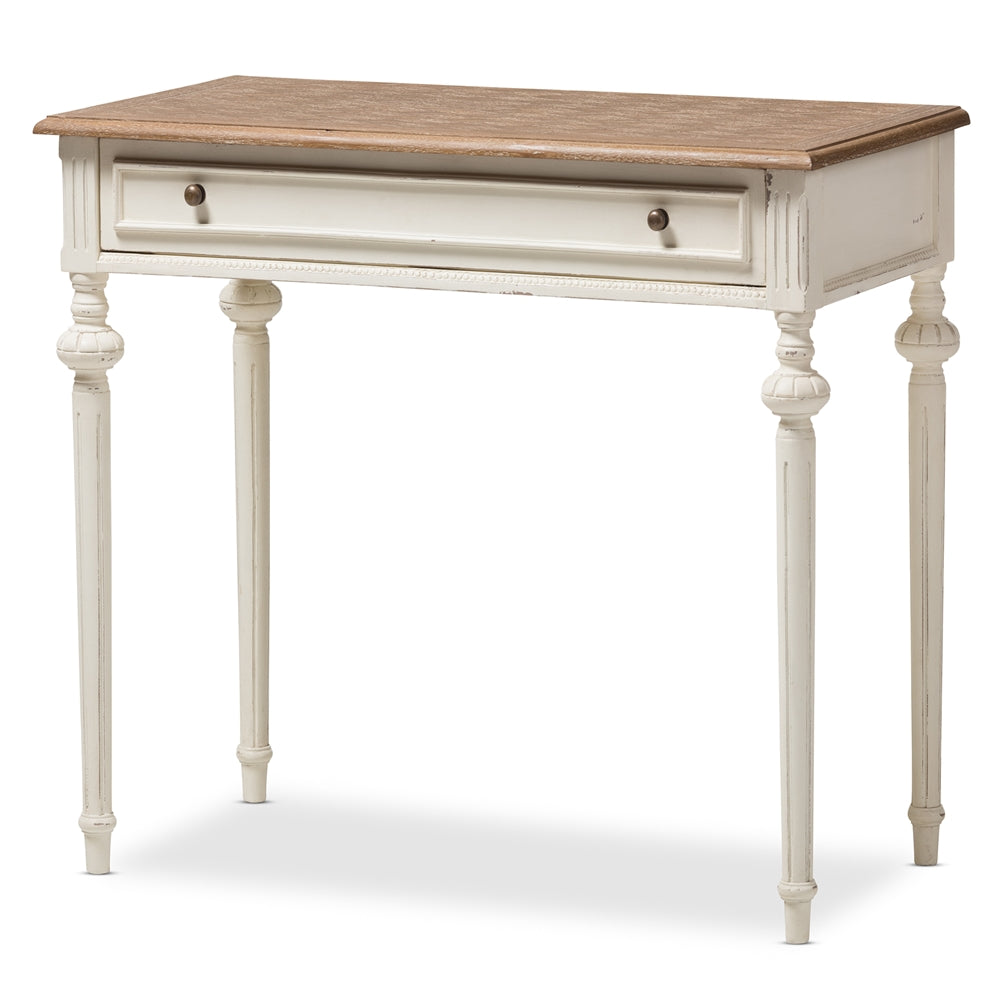 Baxton Studio Marquetterie French Provincial Weathered Oak and